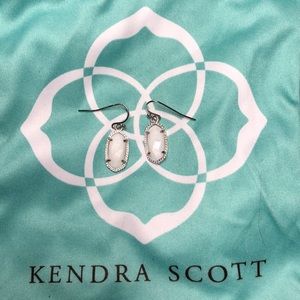 Small Silver White Kendra Scott Earrings